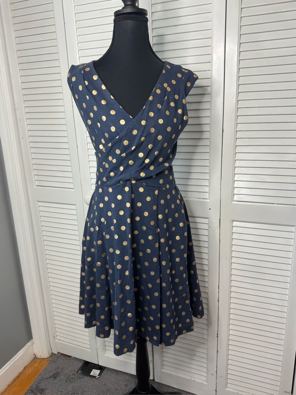 Maeve Anthropology Women Navy Sleeveless Cottagecore Retro Size XS